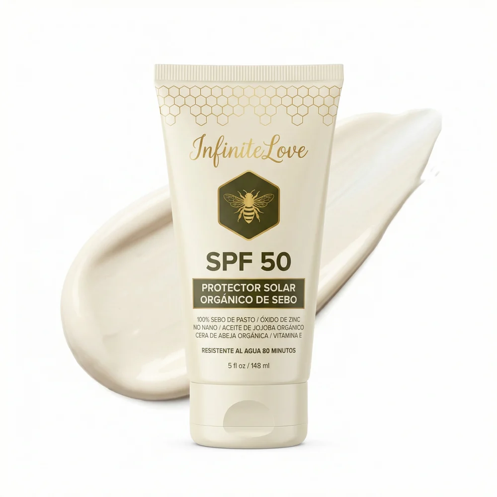 Protector Solar Mineral de Sebo de Res SPF 50 – Hidratación y Protección Total